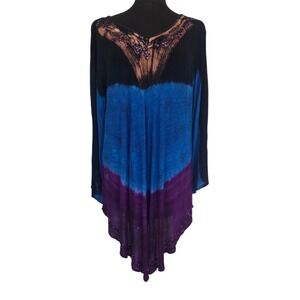 Greater Good Women's Fairy Tunic Top Beaded Y2K Ombre Witchy Grunge Size 2X XXL